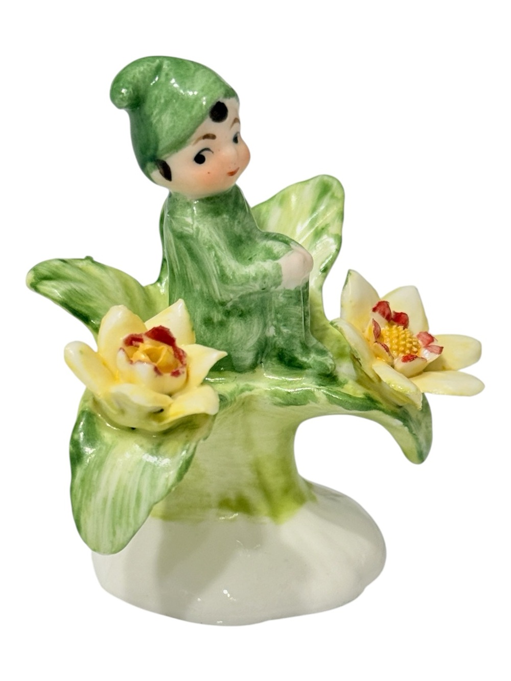 Vintage Napcoware Bone China Elf Pixie from "Flower of the Month" - Picture 5 of 12